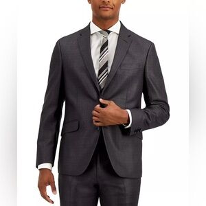 Kenneth Cole Reaction Men's Blazer Suit Jacket Sport Coat Gun Metal Grey 42S